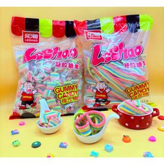 Lechao เยลลี่สายรุ้งแผ่น รสผลไม้ 1 กิโล