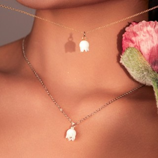 Vachana - Minimal White Lily Necklace (สร้อยดอกลิลลี่ขาวมินิ…