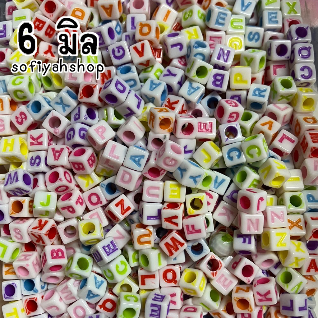 ลูกปัด​อักษร​ ABC​ ลูกปัดตัวเลข (ถุง 30​ กรัม)​