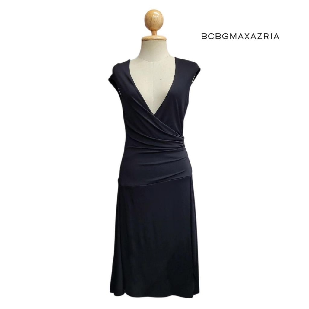 Faux Wrap Ruched Dress