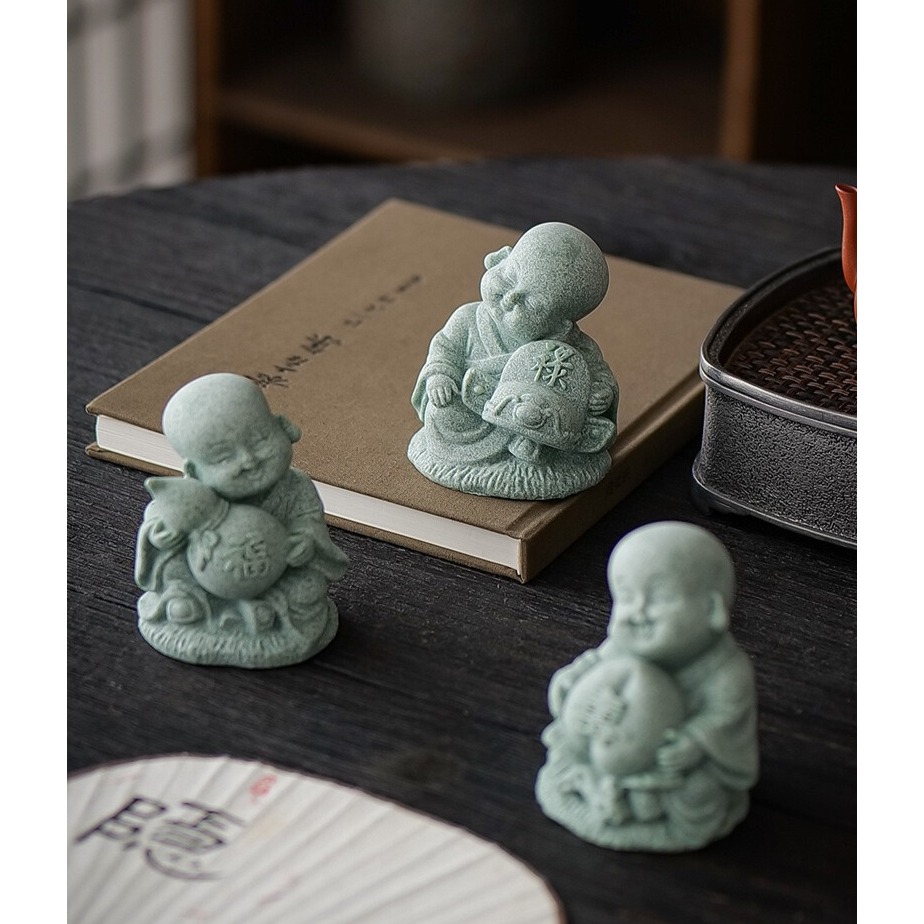 Special Decor Happy Wealthy Monks – Ornaments | Home Office Decor | Wealthy Lucky Rich Decoration