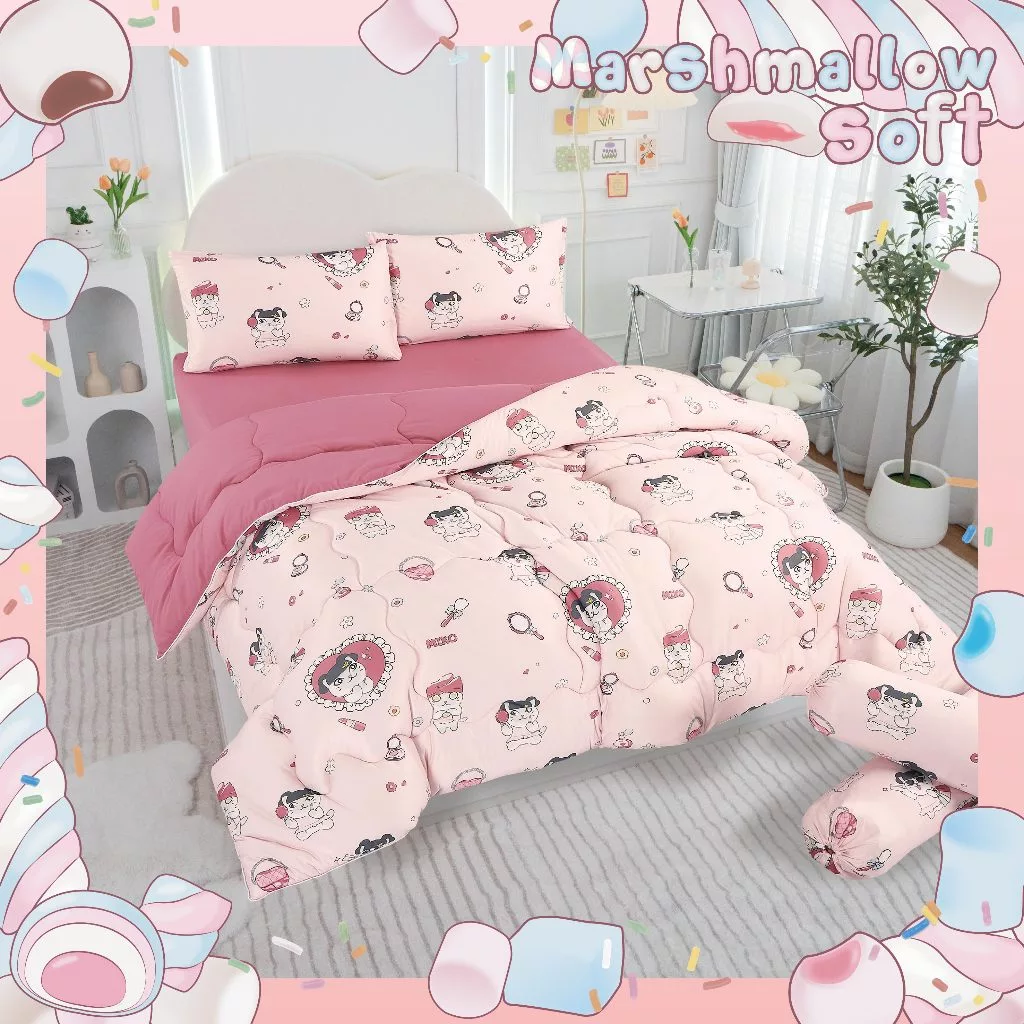 [ครบชุด] รุ่นนุ่มนิ่มพิเศษ 2 เท่า นวมใหญ่ 8 ฟุต (Marshmallow Soft รุ่นใหม่ปรับเนื้อผ้าฝั่งสีพื้น แบรนด์โมลี่)