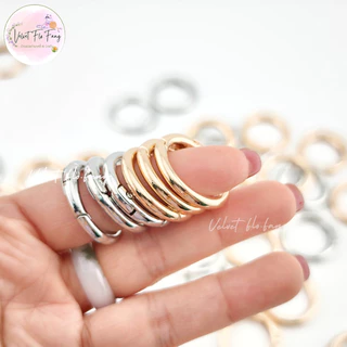พวงกุญแจกลม เกรดพรีเมี่ยม สีเงิน สีทอง แบบสปริง 25mm, 30 mm เกรดเงาสวย สำหรับ DIY งานทำพวงกุญแจ งานร้อยเชือก
