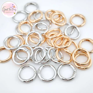 พวงกุญแจกลม เกรดพรีเมี่ยม สีเงิน สีทอง แบบสปริง 25mm, 30 mm เกรดเงาสวย สำหรับ DIY งานทำพวงกุญแจ งานร้อยเชือก
