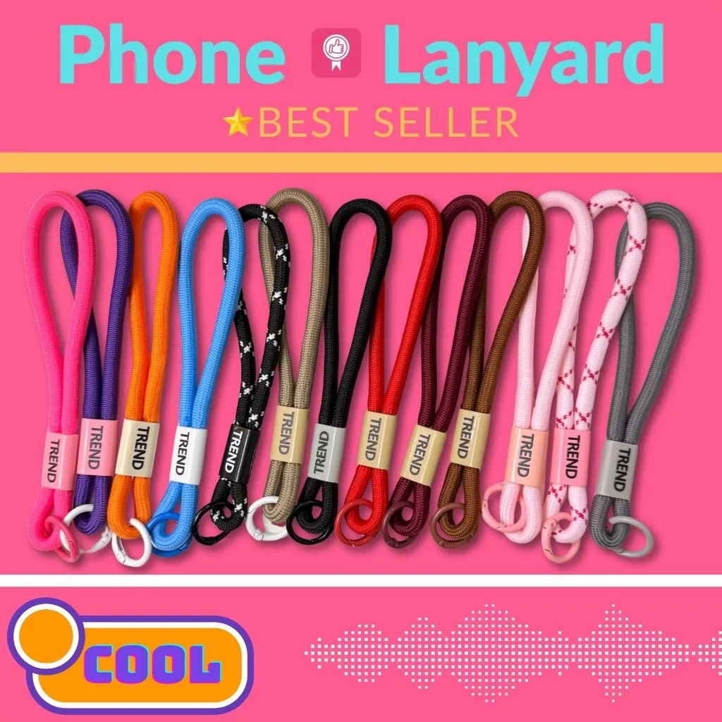 สายคล้องโทรศัพท์ 17cm แถมแผ่นรอง สายคล้องมือ แข็งแรง สไตล์เกาหลี มีให้เลือกหลายสี