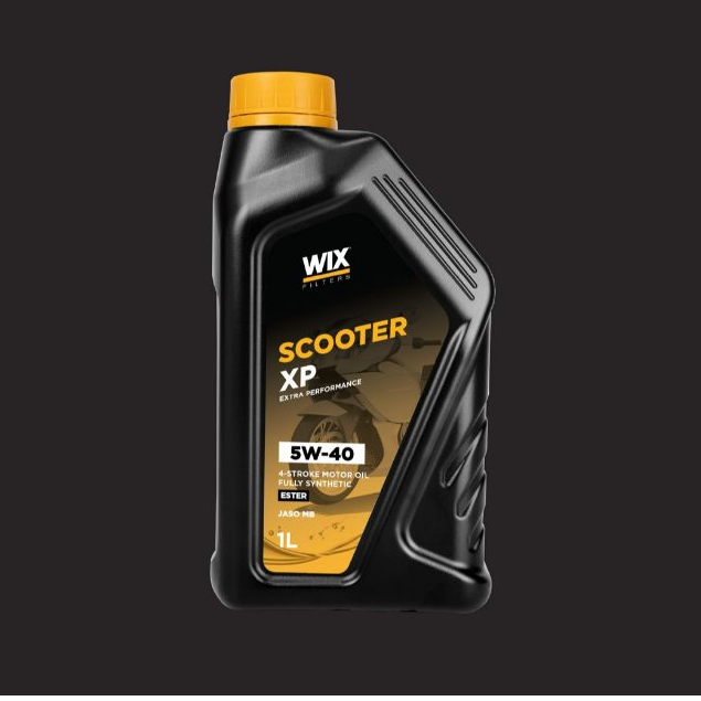 WIX น้ำมันเครื่องมอเตอร์ไซค์ 5W-40 ผสม ESTER รุ่น SCOOTER XP เกียร์ AT ลื่นแรง API SP JASO MB 1L/0.8
