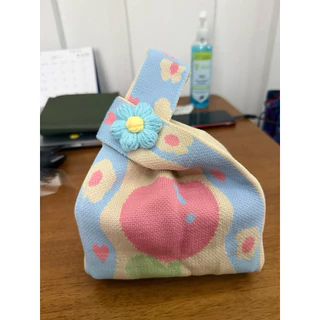 ของขวัญ ของชำร่วย กระเป๋าผ้าถัก ใบเล็ก น่ารัก พร้อมส่ง