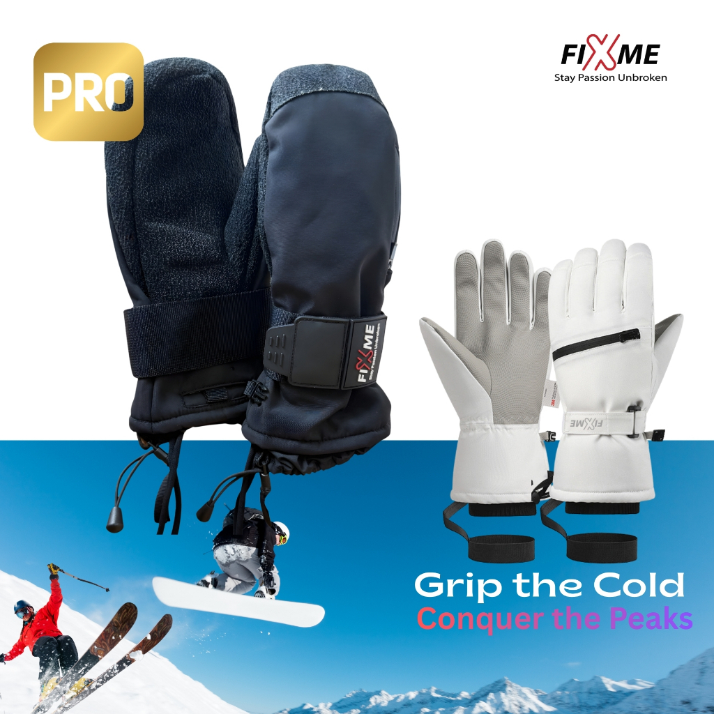 ถุงมือสโนว์บอร์ด ถุงมือสกี  กันหนาวติดลบ FIXME