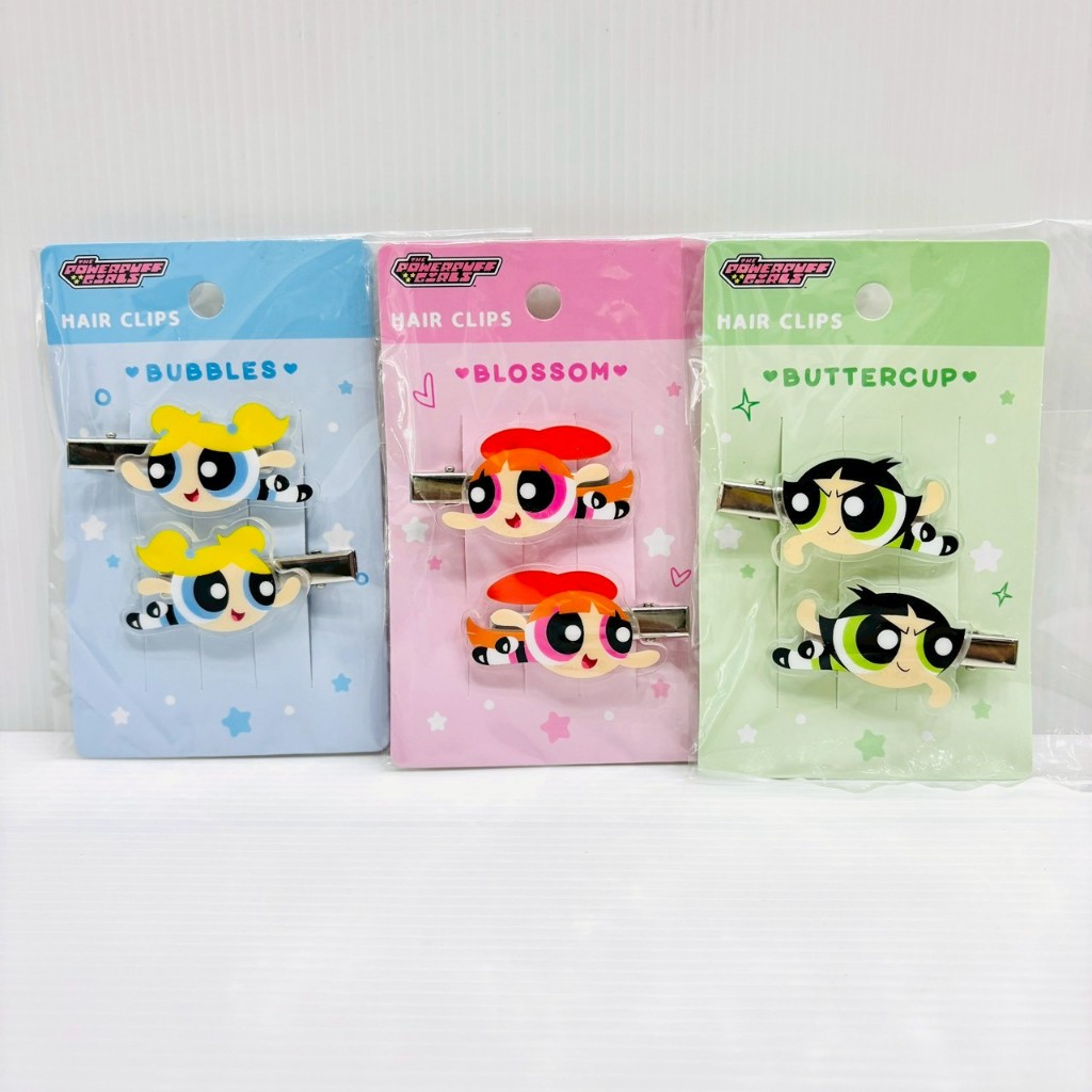 กิ๊บติดผม พาวเวอร์พัพเกิล POWER PUFF GIRLS HAIR CLPS ขนาด 3.9x2.3 cm เครื่องประดับผม