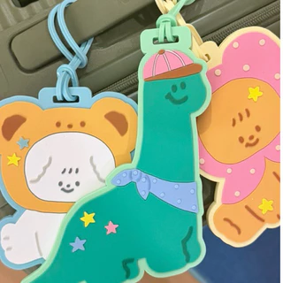 NEW! Giant PVC Bag tag ป้ายห้อยกระเป๋า กระเป๋าเดินทาง ใส่ชื่อได้ ไดโน เท๊ดดี้ มอลทีส | Stickwithme4ev