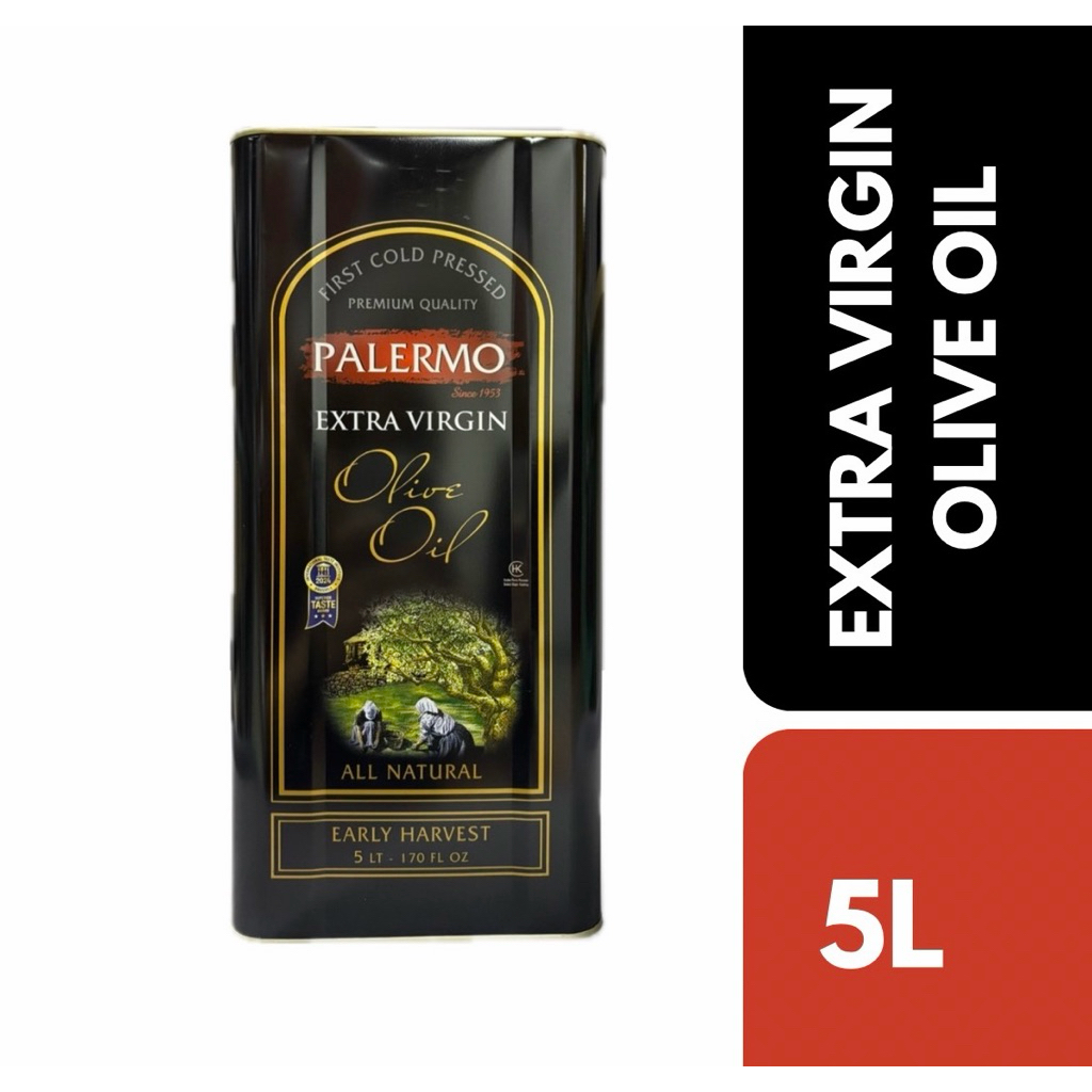Palermo Extra Virgin Olive Oil 5L++ ปาแลร์โม น้ำมันมะกอกเอ็กซ์ตร้าเวอร์จิน 5 ลิตร