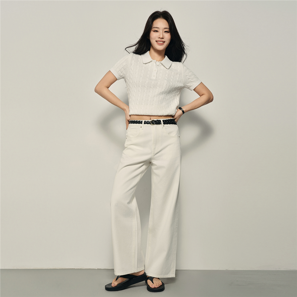 GIORDANO (Korea Collection) กางเกงขายาวผู้หญิง Women's Cotton Denim Pants 05416151