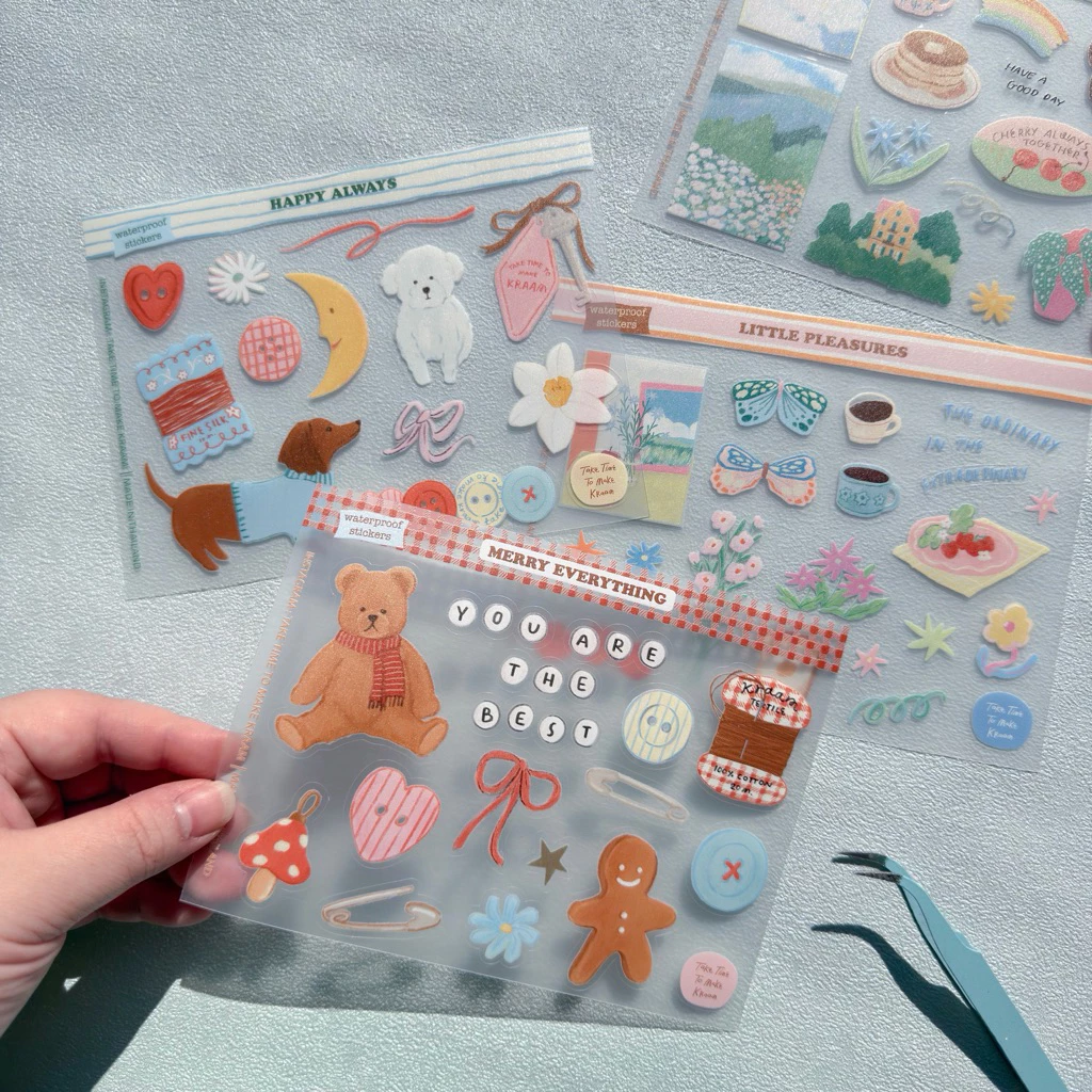 [Take Time To Make Kraam] Sticker Premium PET / Sticker PVC Premium Clear สติ๊กเกอร์กันน้ำสำหรับตกแต่ง