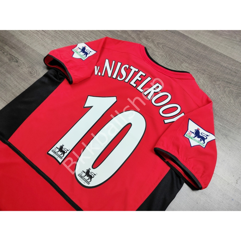 [Retro] - เสื้อฟุตบอล llมuยู Home 2002/04 อาร์ม EPL เบอร์ชื่อ 10 V.NISTELROOY
