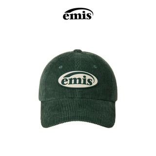 EMIS - RUBBER PATCH CORDUROY BALL CAP (ASH BLUE , BEIGE, BLACK , BROWN, GREEN, NAVY , PINK)