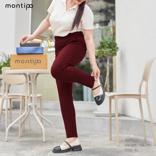 Montipa กางเกงแปดส่วนทรงสลิม ซิปซ่อนด้านข้าง ผ้า Span D RAPSS21
