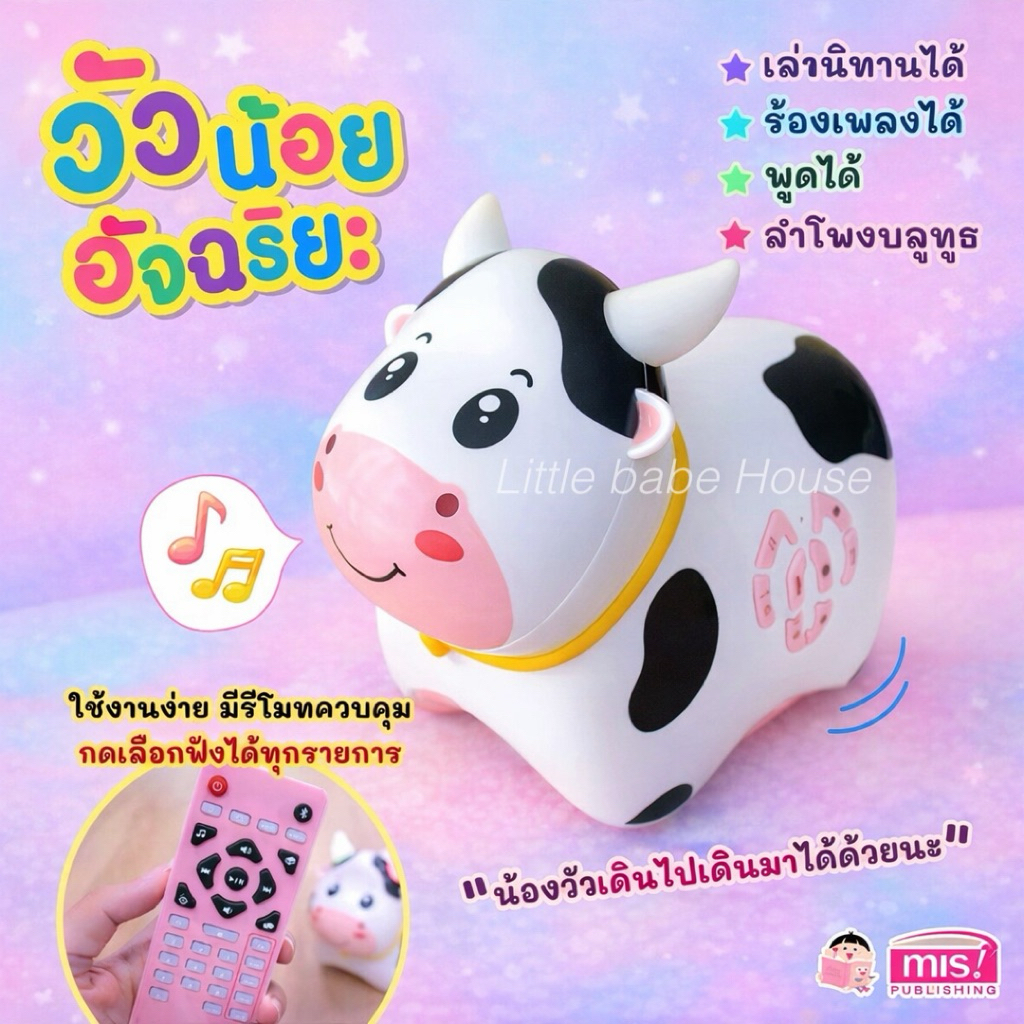 เหลือ 10 ชิ้นสุดท้าย‼️วัวน้อยอัจฉริยะ  ร้องเพลงได้ เล่านิทานได้ กล่อมนอนได้ พูดได้ วัวชวนคลาน วัวเล่านิทาน ของเล่นเด็ก