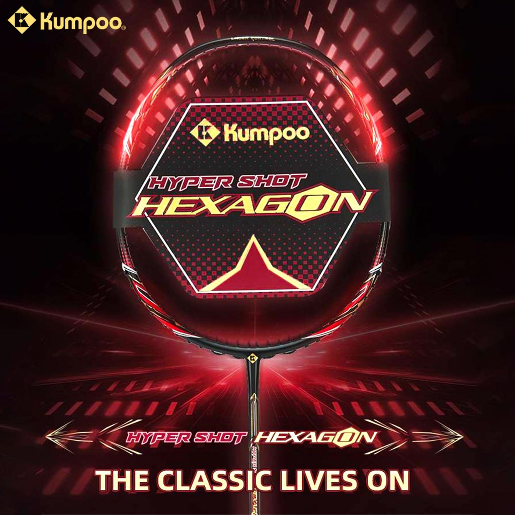 ส่งจากไทย🇹🇭 ของแท้ 💯% ไม้แบดมินตัน Kumpoo รุ่น HYPER SHOT HEXAGON 3U(Red),4U(Purple) 2026