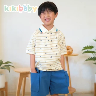 [90-120] POLO เสื้อโปโลพร้อมส่ง ลายน่ารัก เสื้อโปโลผ้านิ่ม แขนสั้น คอปก ลายสัตว์ เสื้อผ้าเด็กผู้ชาย FBS