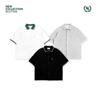Highschool Basic Collection : Relax Comfy Neoprene Shirt เสื้อเชิ้ต คอมฟีนีโอพรีน - TPB07814