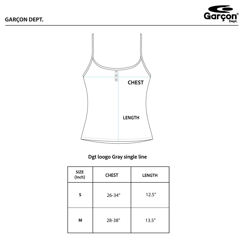 Garcon.dept | Dgt loogo single line | เสื้อสายเดี่ยว ราคา ถูกที่สุด ดีลบีเคเค แกลเลอรีภาพที่ 7