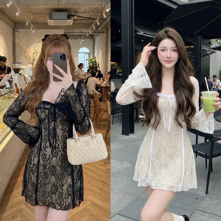 Teera❤️พร้อมส่ง✨งานนำเข้า✈️มินิเดรสผ้าลูกไม้นิ่ม ไม่คัน ดีเท…