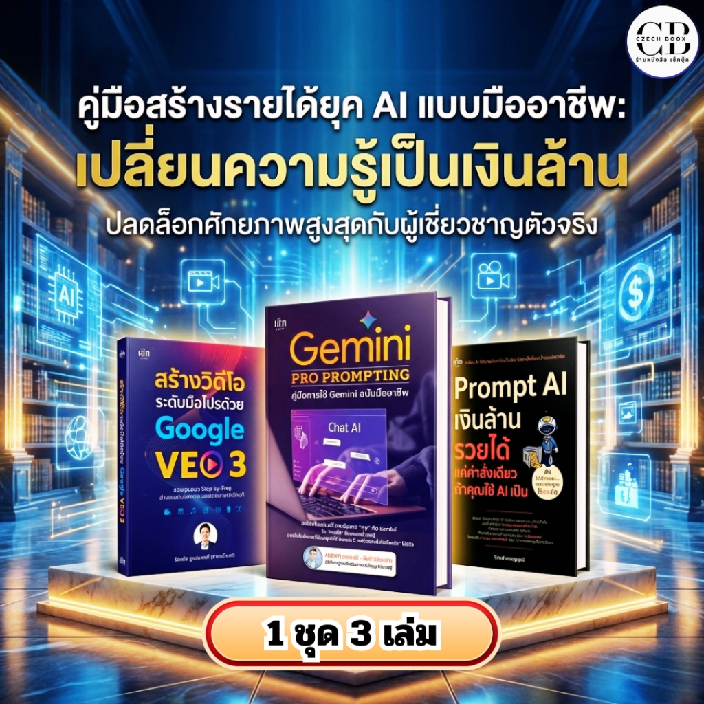 หนังสือ ( 1 ชุด 3 เล่ม +เลือกเล่ม ) ชุด 3 สุดยอดคัมภีร์ AI แห่งยุค