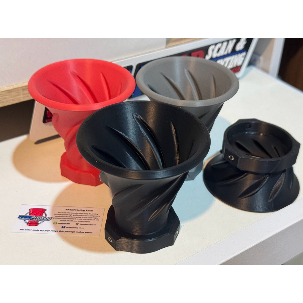ปากแตร 3DPrint(วัสดุ ASA) CBR150-250/CRF250-450/FORZA350 แบบเกลียว แข็งแรง ทนร้อน สามารถแจ้งขนาดได้