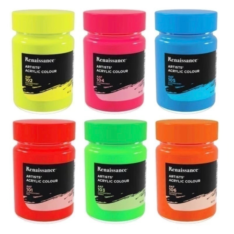 สีอะคริลิคชุด 12/24 สี 12ml ตรา Renaissance Acrylic Colours Set