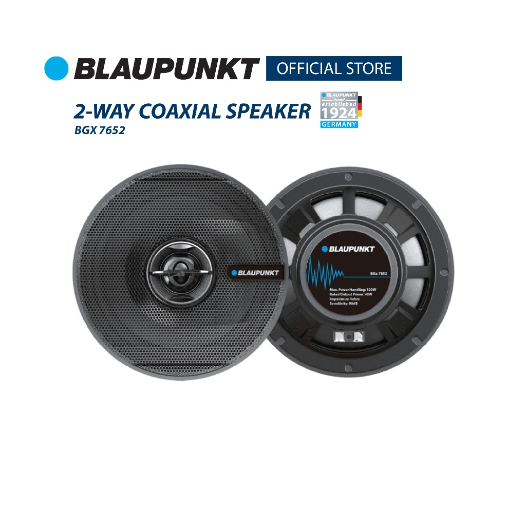BLAUPUNKT ลำโพงรถยนต์  6.5 นิ้ว คุณภาพเสียงระดับ Hi-Fi รุ่น BGX7652