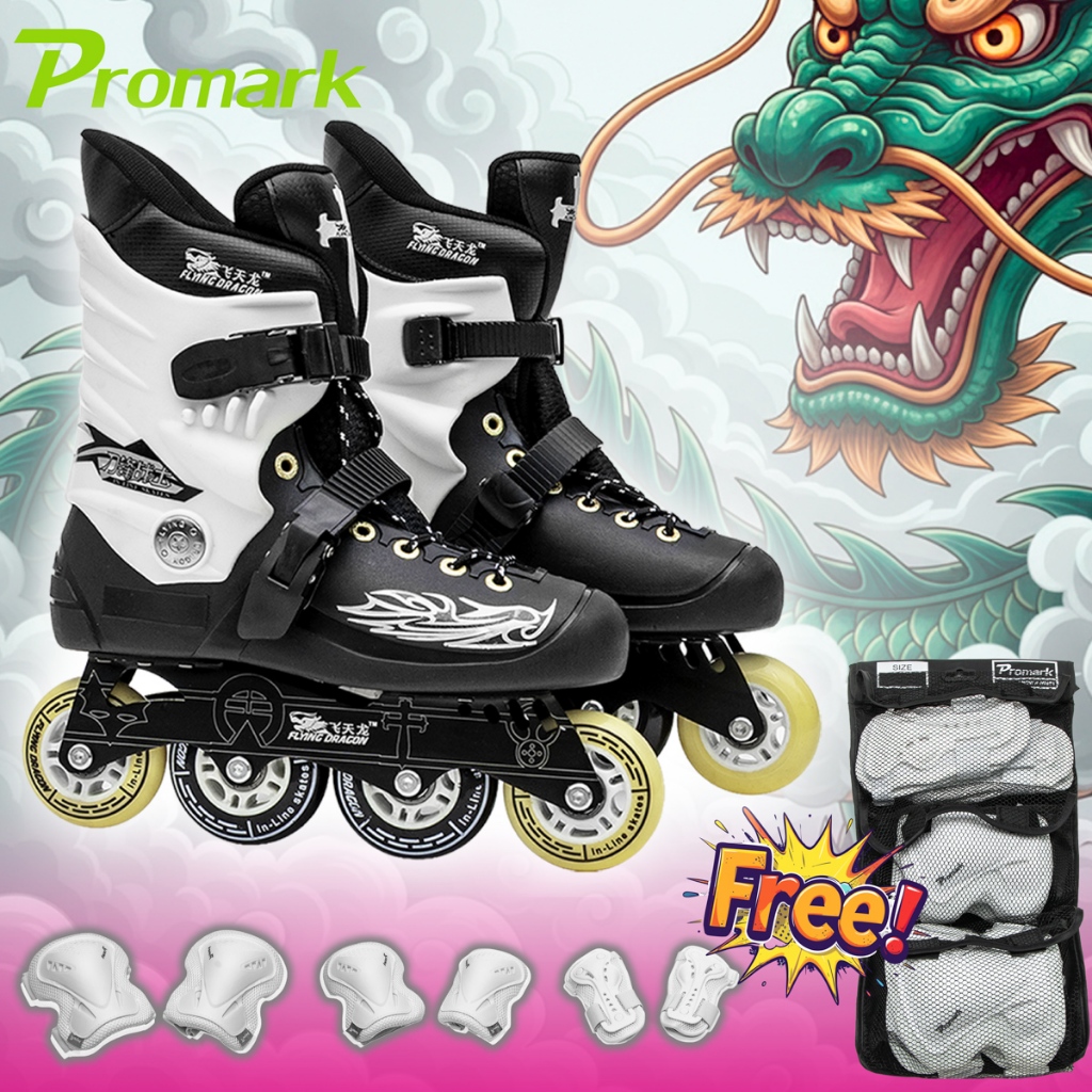 🛼🐉🔥ฟรี! สนับชุด Slalom Inline Skate (Hard Shell) สเก็ตสลาลม รองเท้าสเก็ต รบกวนวัดไซซ์ก่อนกดสั่ง 0419