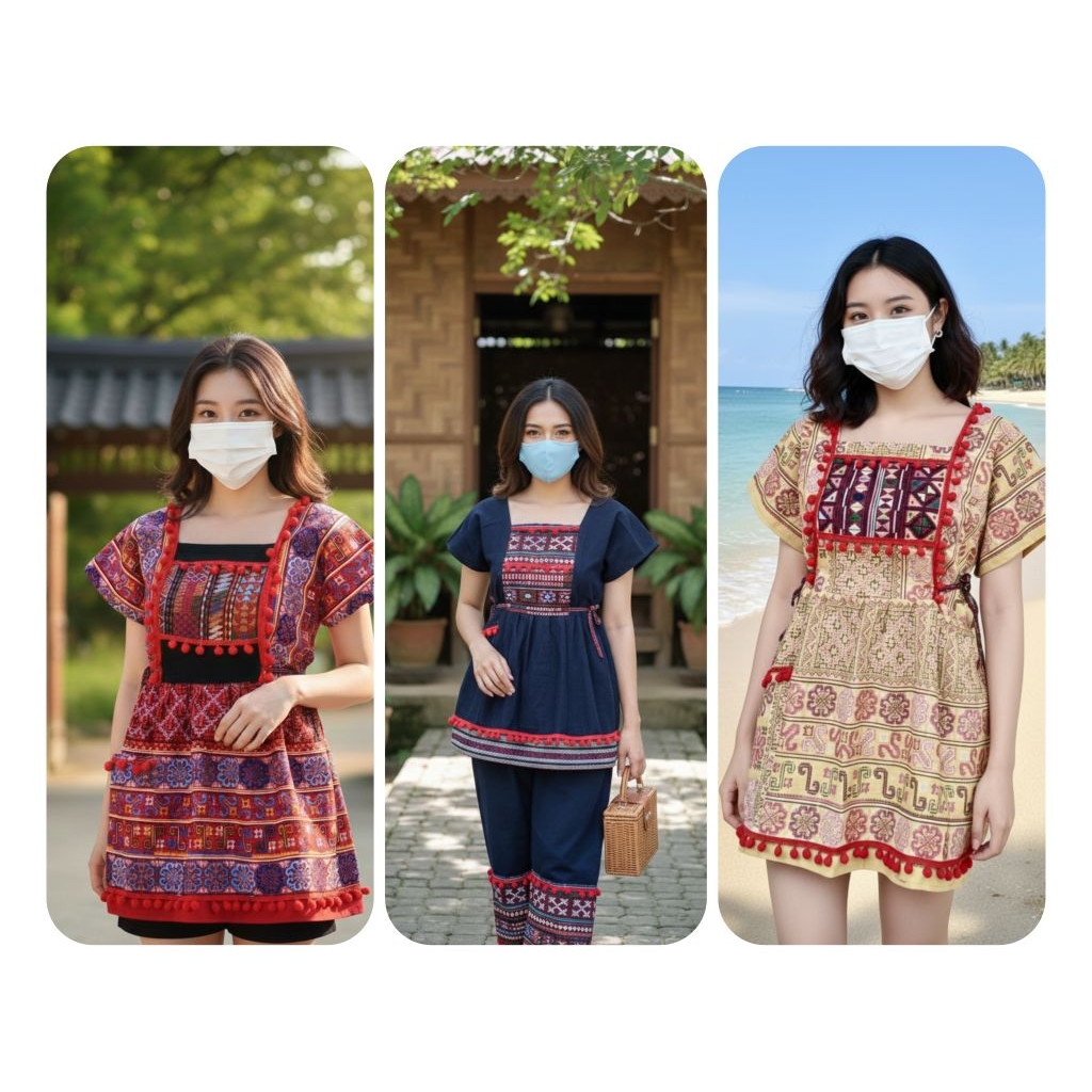 เสื้อผ้าพื้นเมือง เสื้อเกาหลีผ้าพื้นเมืองราคาถูก