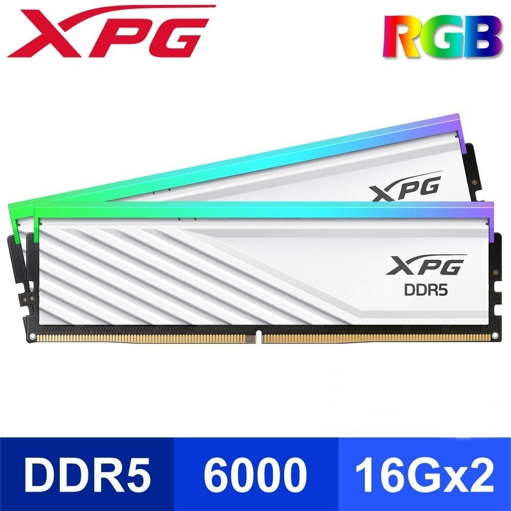 32GB (16GBX2) RAM DDR5(6000) ADATA XPG LANCER BLADE RGB WHITE (AX5U6000C4816G-DTLABRWH)