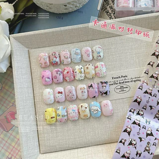 [กล่อง10ลายx ยาว 50 เซน] ฟอยลอกลาย แบบใหม่ ลายน่ารักสไตล์ญี่ปุ่น ใช้ลอกลายติดเล็บ ลายสวยๆ‼️