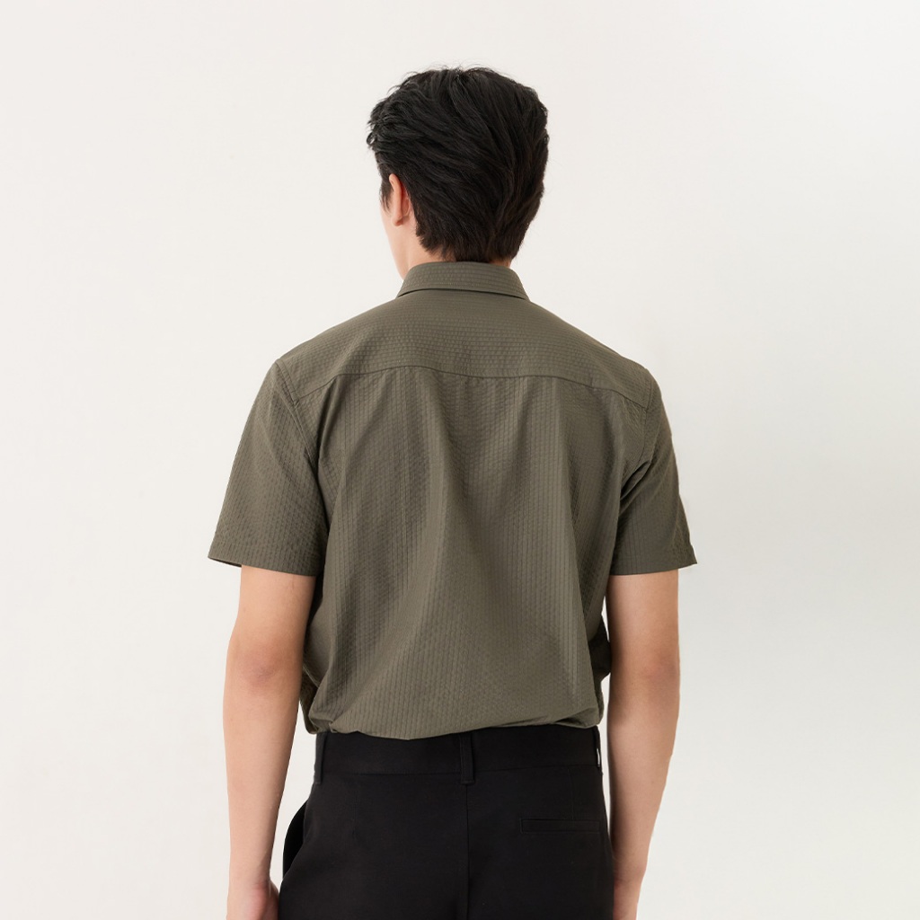 Khaki Bros. – คาคิ บรอส – Short Sleeve Shirt – เสื้อเชิ้ตแขนสั้น ทรง Regular Fit – KM26S006 ราคา ถูกที่สุด ดีลบีเคเค แกลเลอรีภาพที่ 6
