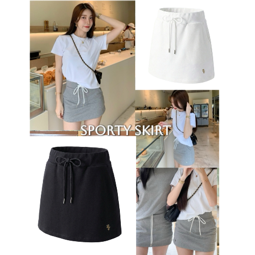Sporty Skirt 790.- (ฉพาะกระโปรง) กระโปรงผ้ายืดเอวสูง มีกางเกงกันโป๊ เข้ารูปทรงสวย ผ้าหนานุ่มยืดพรีเมียม ใส่สบาย