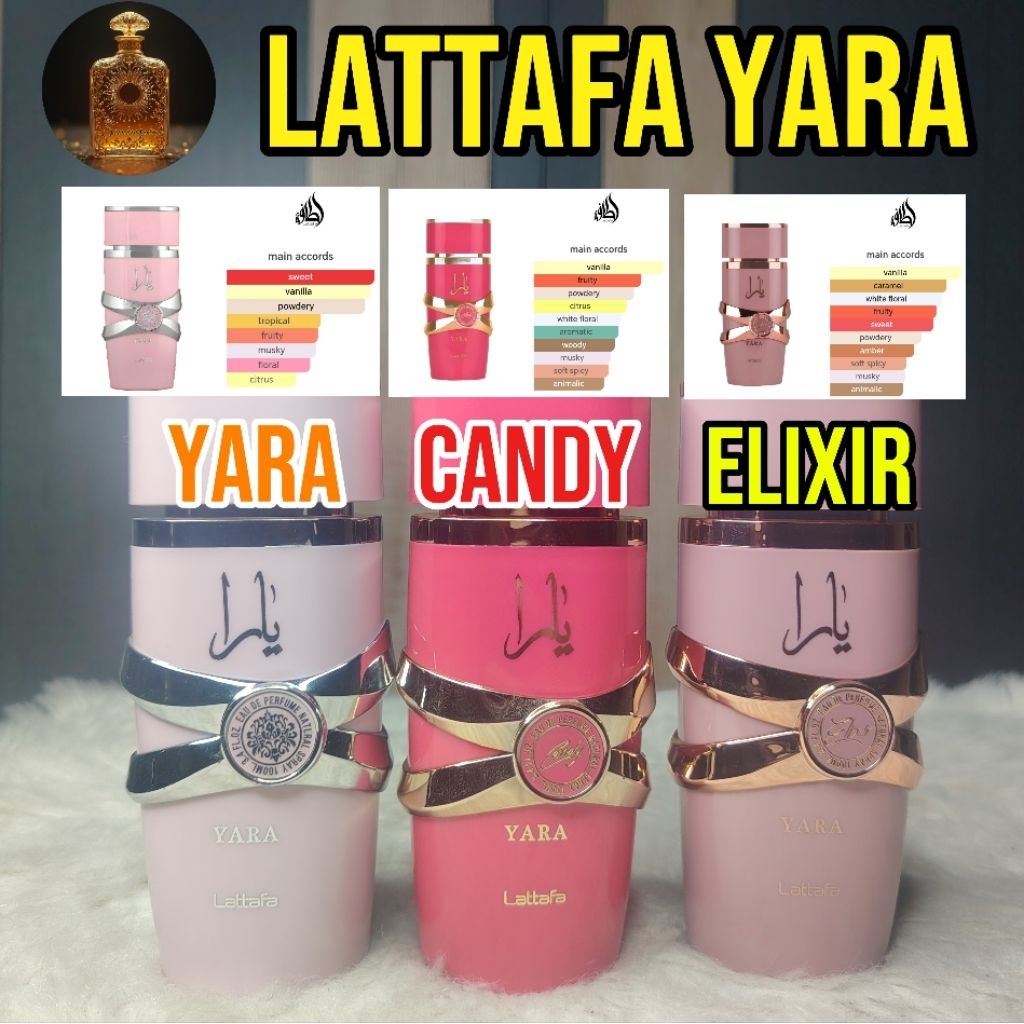 น้ำหอม​แบ่ง​ขาย​พกพา​ Lattafa Yara / Yara Candy / Yara Elixir หอมหวาน หรูหรา​