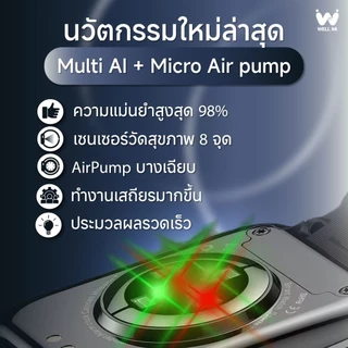 [รุ่นTop2026] Well Mi AIR2 Smartwatch นาฬิกาสุขภาพ ความดันแรงบีบข้อมือ คลื่นไฟฟ้าหัวใจ รับสายโทรออก