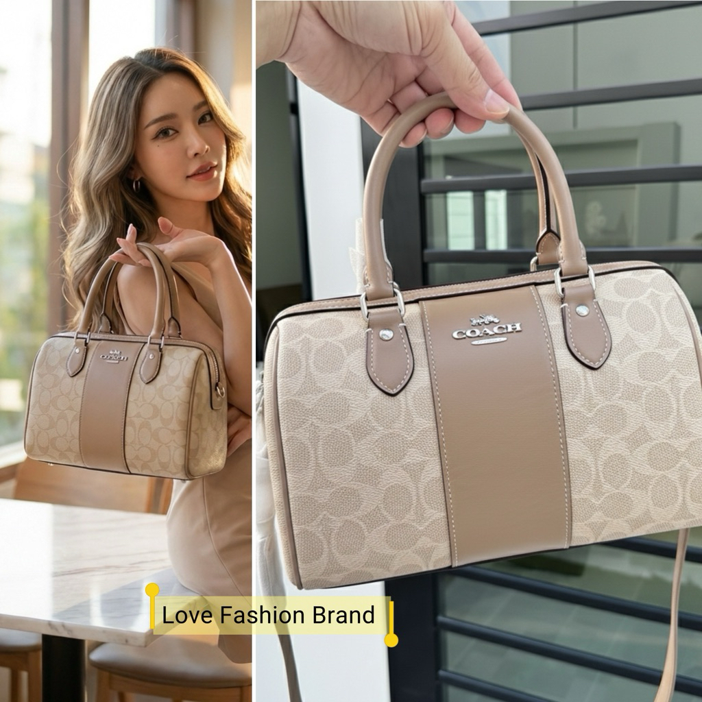 👑ผ่อน 0%👑 กระเป๋าสะพาย 👜 Rowan Satchel Bag in Signature Canvas รหัส CW376