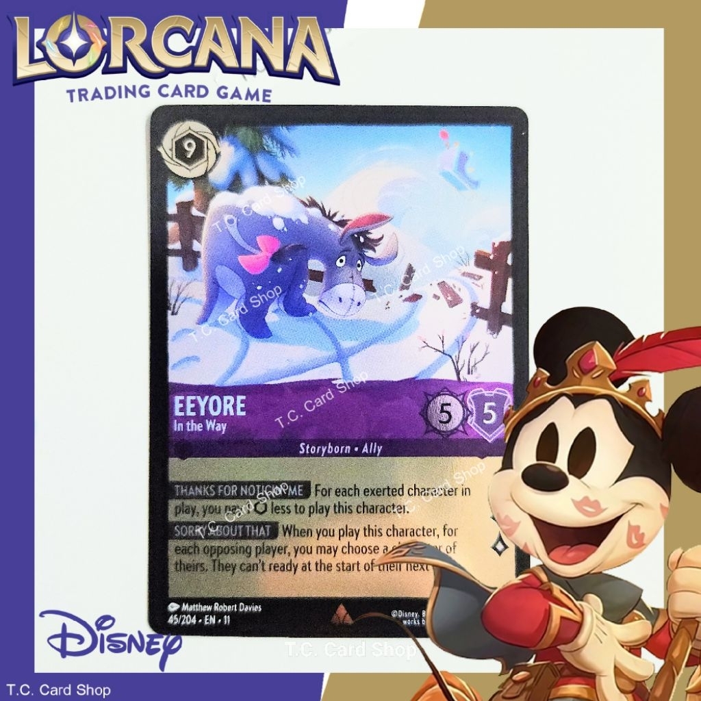 Eeyore - In the Way EN11 45/204 R (Winterspell) - Disney Lorcana  (ดิสนีย์ ลอร์คาน่า)