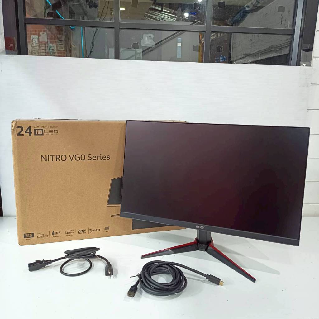 LED  23.8"  ACER  VG240Y  Sbmiipx  FHD  IPS  165Hz  HDMI + DP  ประกัน  2  เดือน