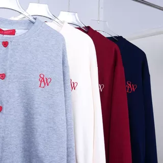 Lawyer Store | [728288] เสื้อคาร์ดิแกน กระดุมหัวใจ ปักลาย งานไหมพรมผ้าร่อง เสื้อคลุม เนื้อผ้าคุณภาพดี สวมใส่สบาย