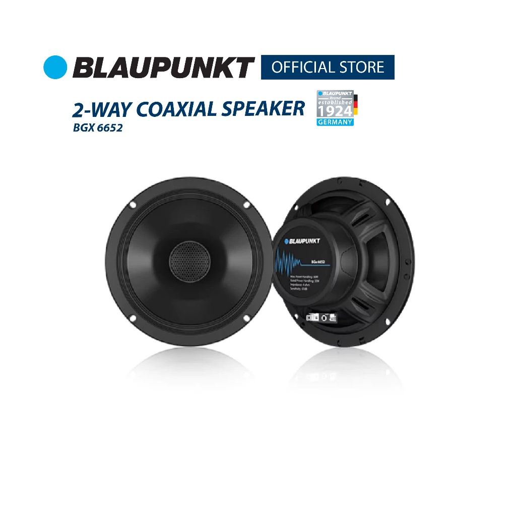 BLAUPUNKT ลำโพงรถยนต์ระบบเสียง 2 ทาง 6.5 นิ้ว Coaxial Speaker รุ่น BGX6652