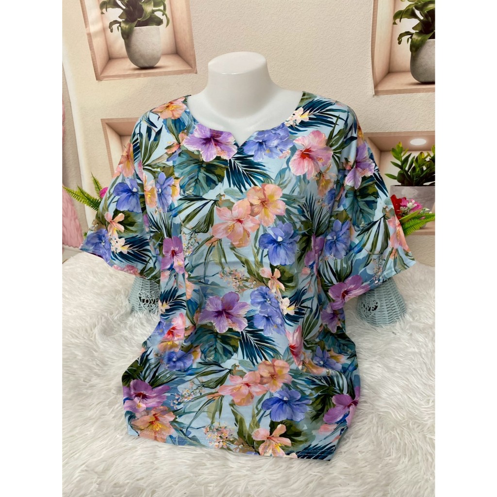 เสื้อสปัน เสื้อสาวอวบ ไซส์ใหญ่ เสื้อสงกรานต์ รับหน้าร้อน ผ้านิ่มใส่สบาย รุ่น1014 รูปที่ 4