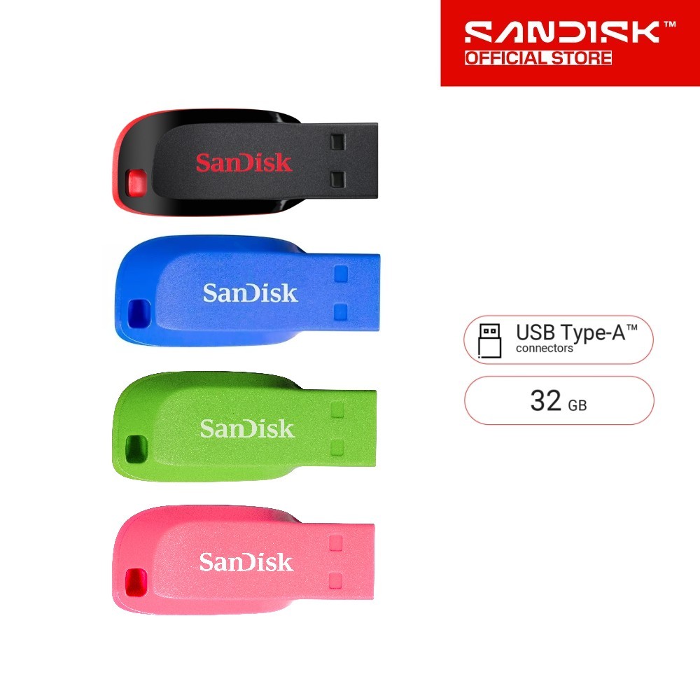 SanDisk CRUZER BLADE USB แฟลชไดร์ฟ 32GB, USB2.0 (SDCZ50-032G)