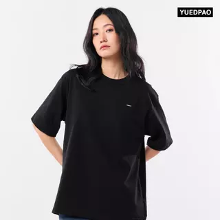 Yuedpao Signature Oversized 2026 ผ้าหนาทรงสวย ยับยากไม่ต้องรีด เสื้อยืดเปล่า โอเวอร์ไซส์ สี Black