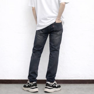 RACHA ราชายีนส์ กางเกงยีนส์ผู้ชาย ทรงกระบอกเล็ก 320-R (Slim Fit) ขาดเข่า 2 ข้าง กางเกงยีนส์ใส่เที่ยว ใส่สบาย ใส่หล่อ