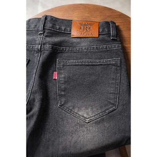 RACHA ราชายีนส์ กางเกงยีนส์ผู้ชาย ทรงกระบอกเล็ก 320-R (Slim Fit) ขาดเข่า 2 ข้าง กางเกงยีนส์ใส่เที่ยว ใส่สบาย ใส่หล่อ