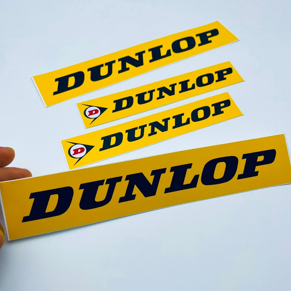 สติ๊กเกอร์ Dunlop แต่งรถ มอเตอร์ไซค์ รถยนต์ สติกเกอร์ รถซิ่ง ติดโช๊ค สวิงอาร์ม กันน้ำ Racing สปอนเซอร์ MotoGP JDM