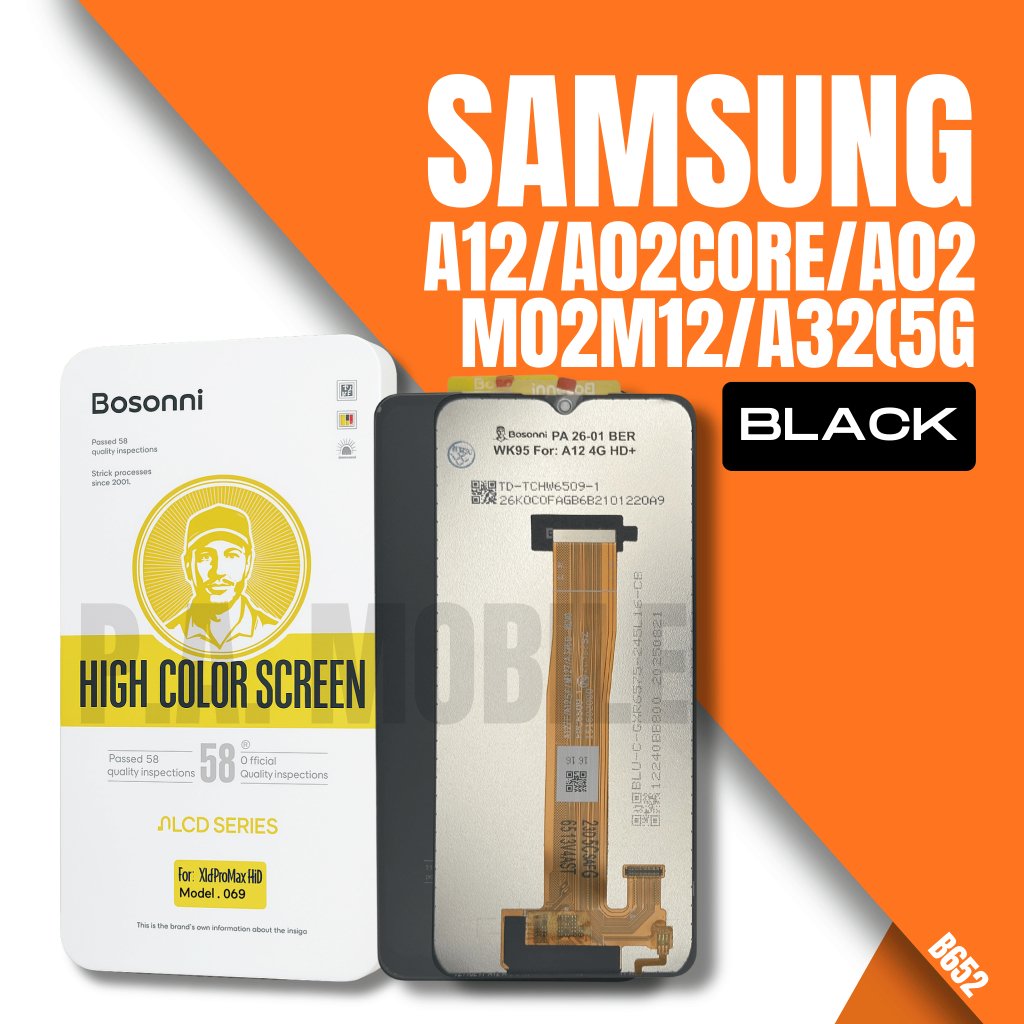 หน้าจอ แบรนด์  Bosonni Samsung A12/A02Core/A02/M02/M12/A32(5G) ของแท้
